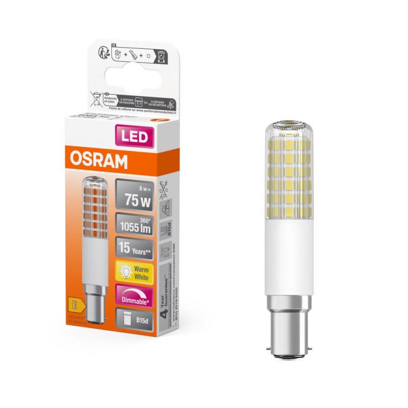 OSRAM B15d LED Lampe Special T SLIM dimmbar 2700K 8W wie 75W Kolbenform schlank